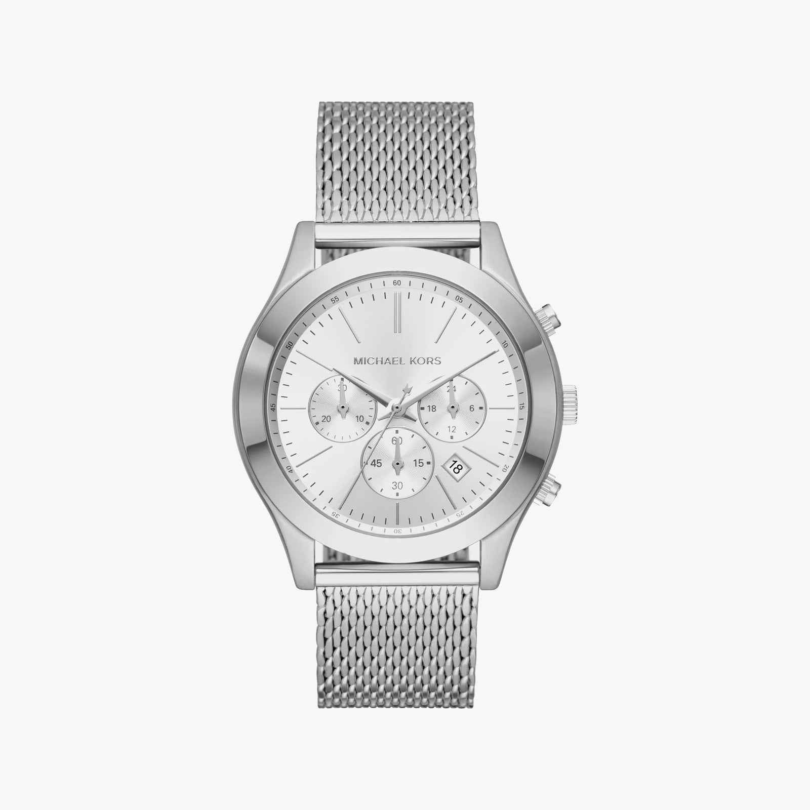 Michael Kors Slim Runway MK9059 Men's Silver Dial Silver Mesh Chronograph Watch