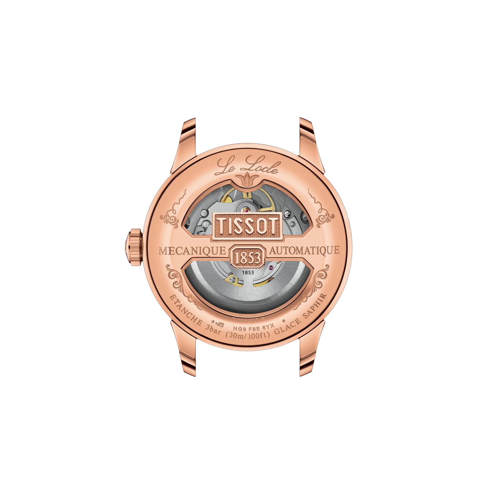 Tissot Le Locle Silver Dial Rose Gold T0064073603300 Men’s Watch - Luxverse