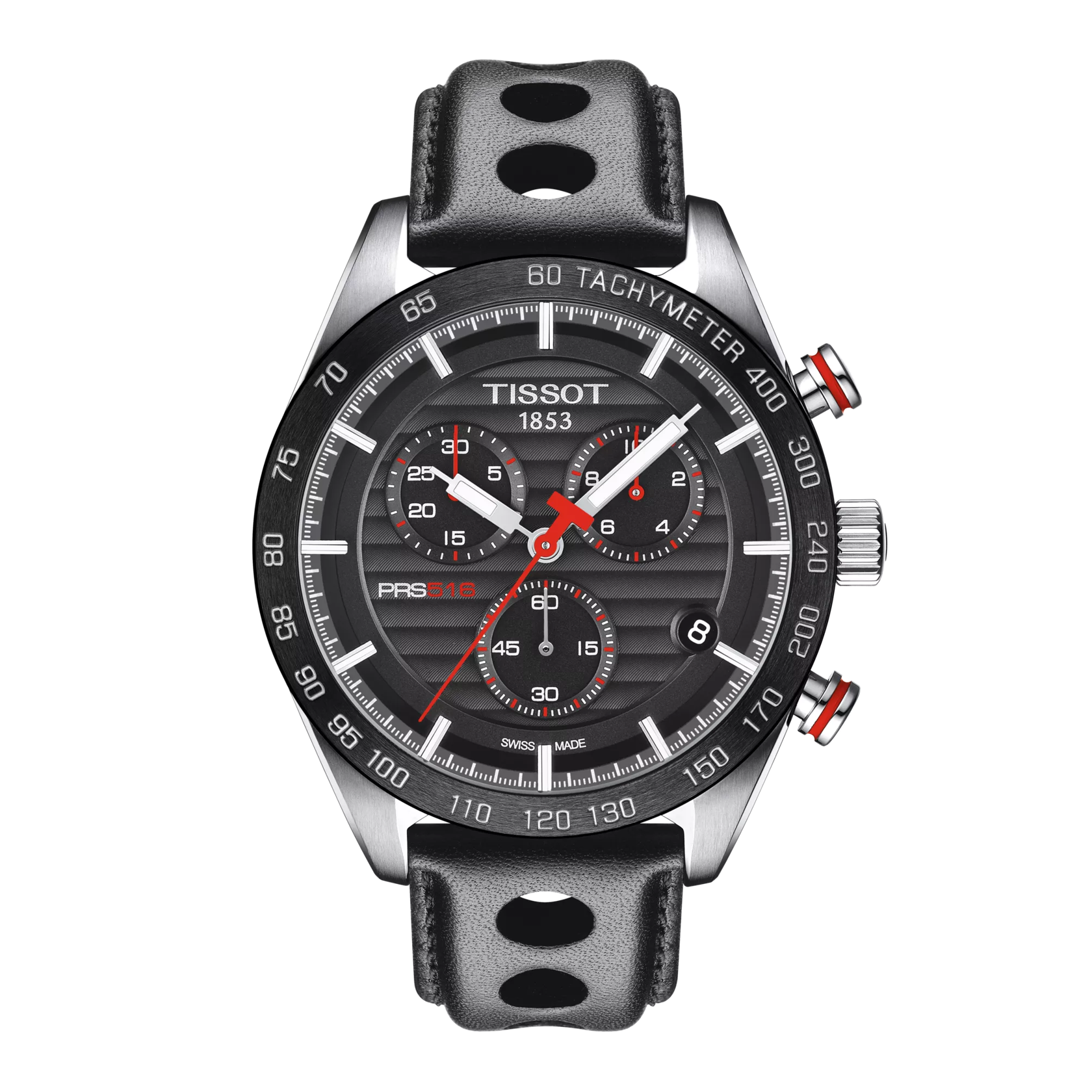 Tissot PRS 516 Chronograph Black Leather T100.417.16.051.00 – Men’s Watch - Luxverse