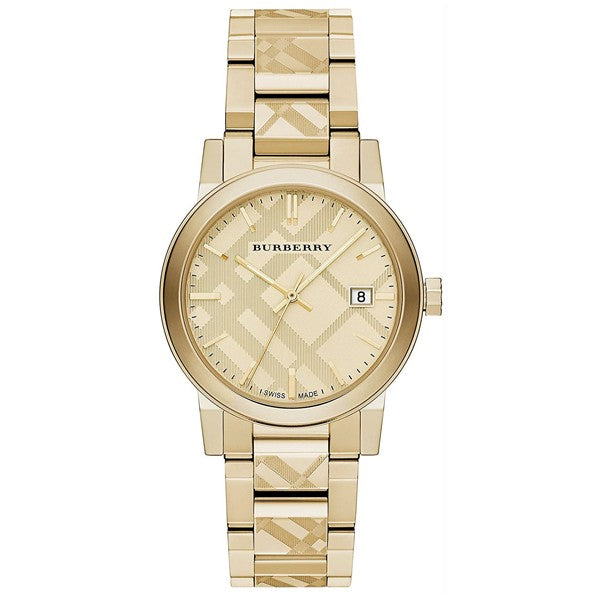 Burberry Swiss Made Stainless Steel Gold Dial BU9038 – Men’s Watch - Luxverse