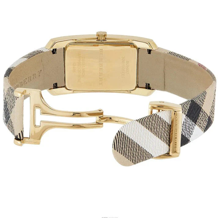 Burberry The Pioneer Check Gold Dial BU9509 – Women’s Watch - Luxverse