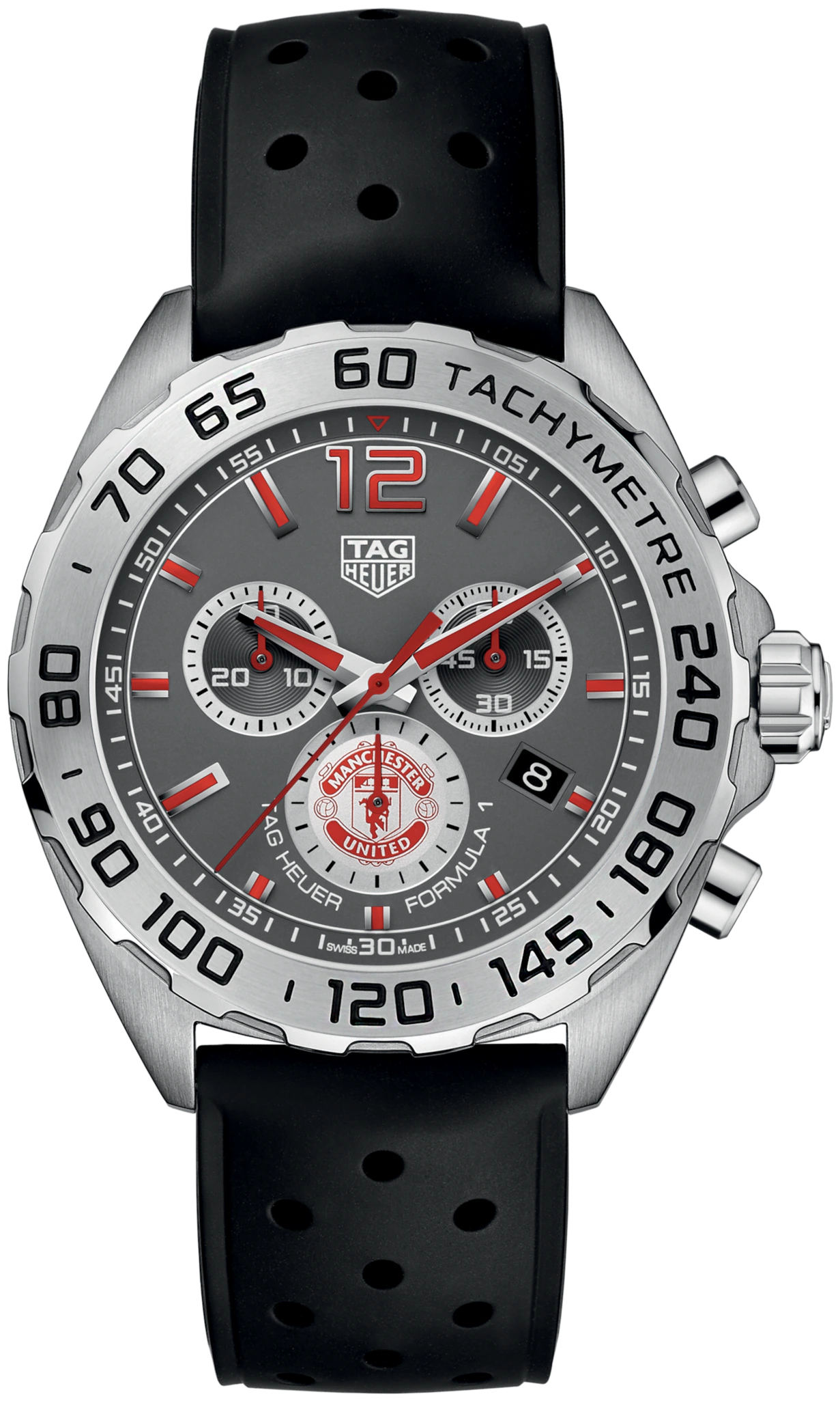TAG Heuer CAZ101M.FT8024 Formula 1 Gray Mancherster United Special Edition 43mm nero Men's Watch - Luxverse