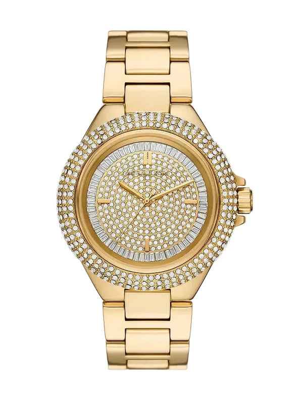 Michael Kors Hamilton MK1067 Women's Gold Dial Gold-Tone Stainless Steel Watch