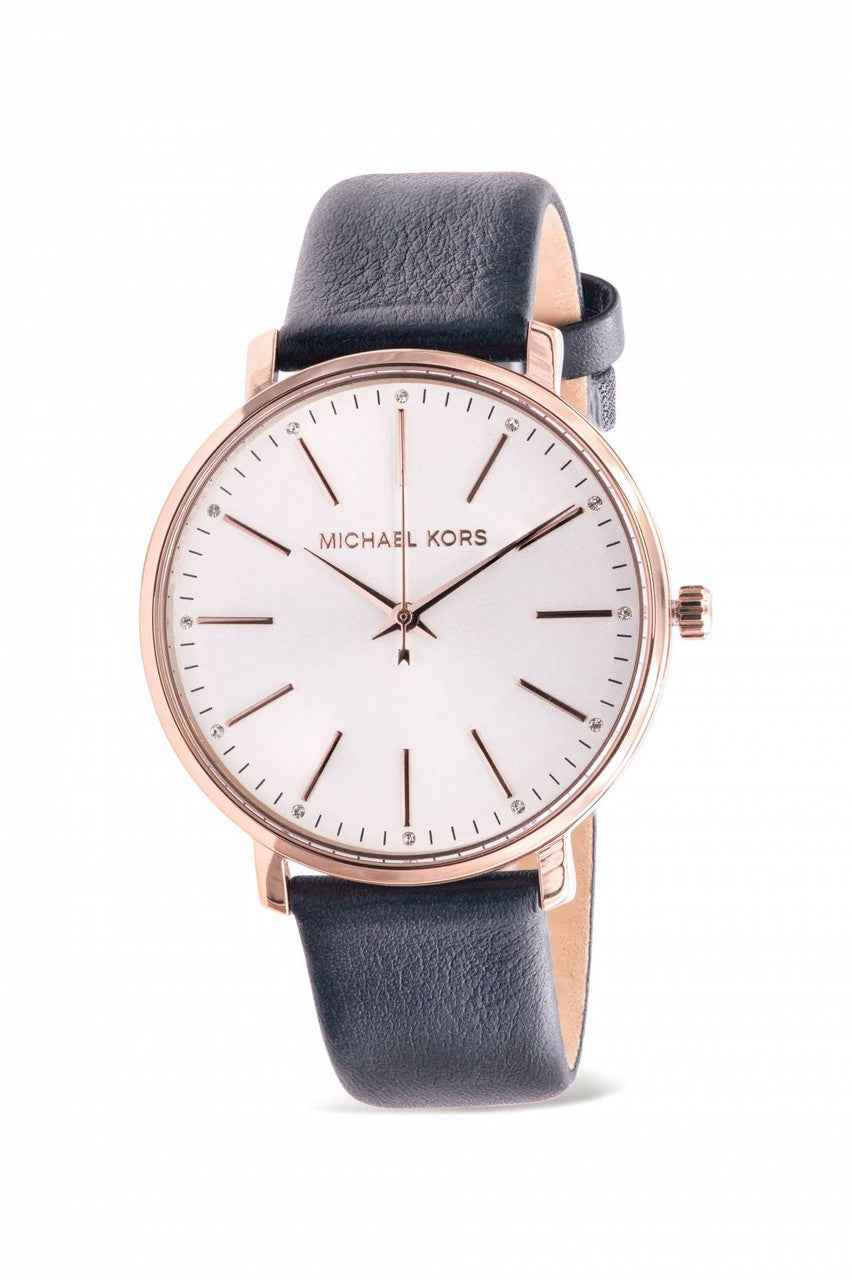 Michael Kors Pyper MK2834 Women's Black Dial Black Leather Watch