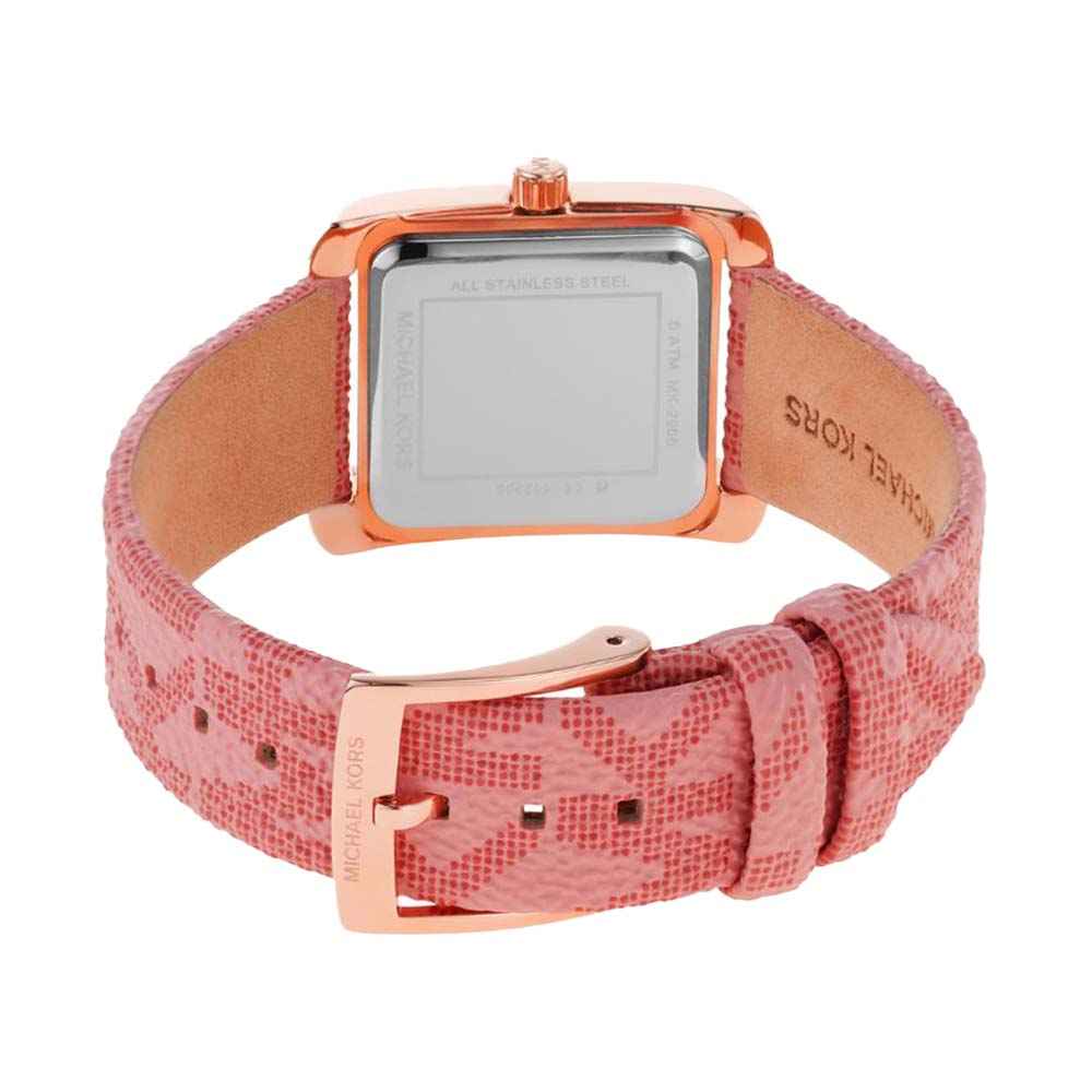 Michael Kors Emery MK2966 Women's Red Dial Pink PVC Strap Watch