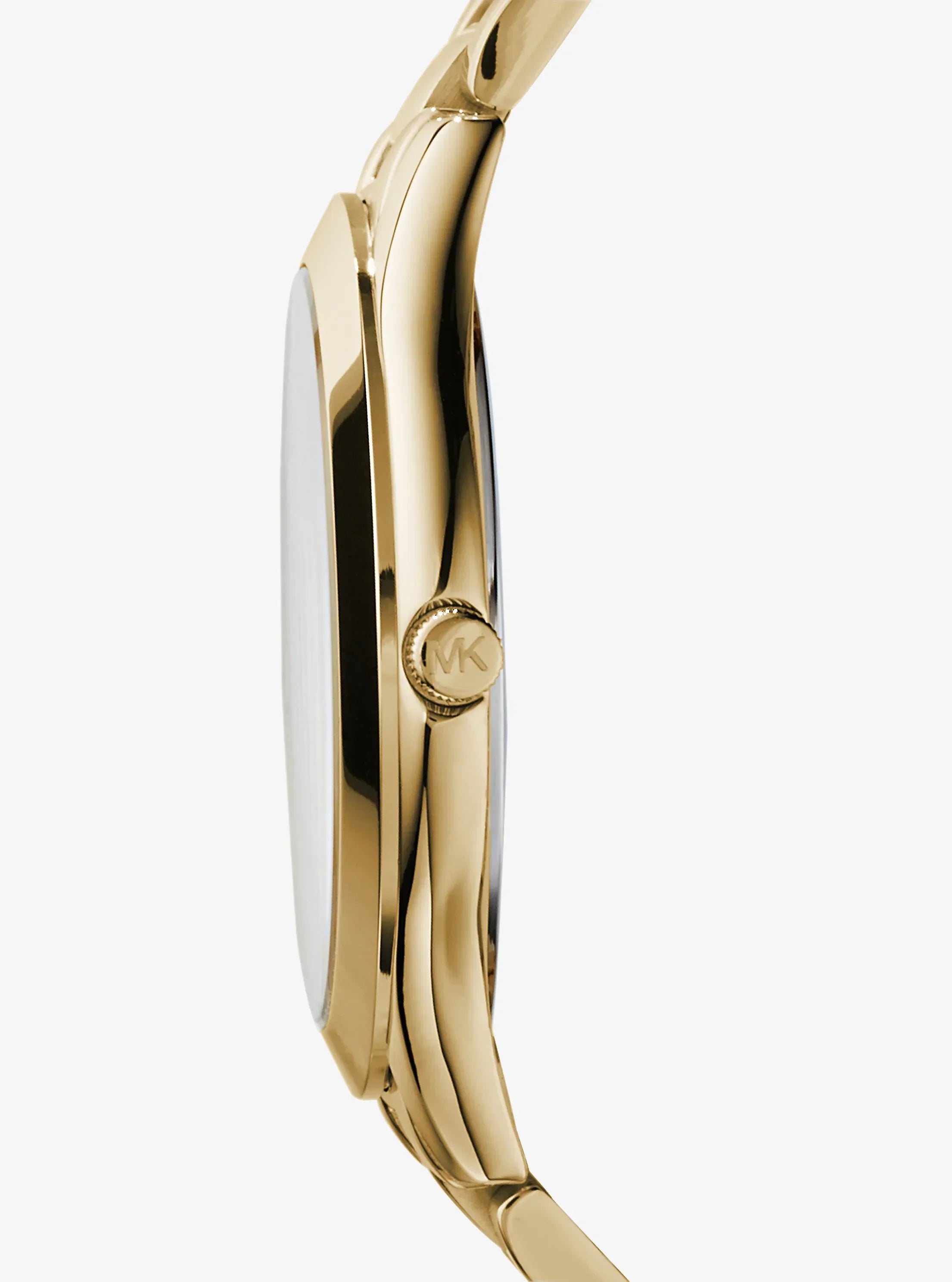 Side profile of Michael Kors Slim Runway MK3179 women's watch