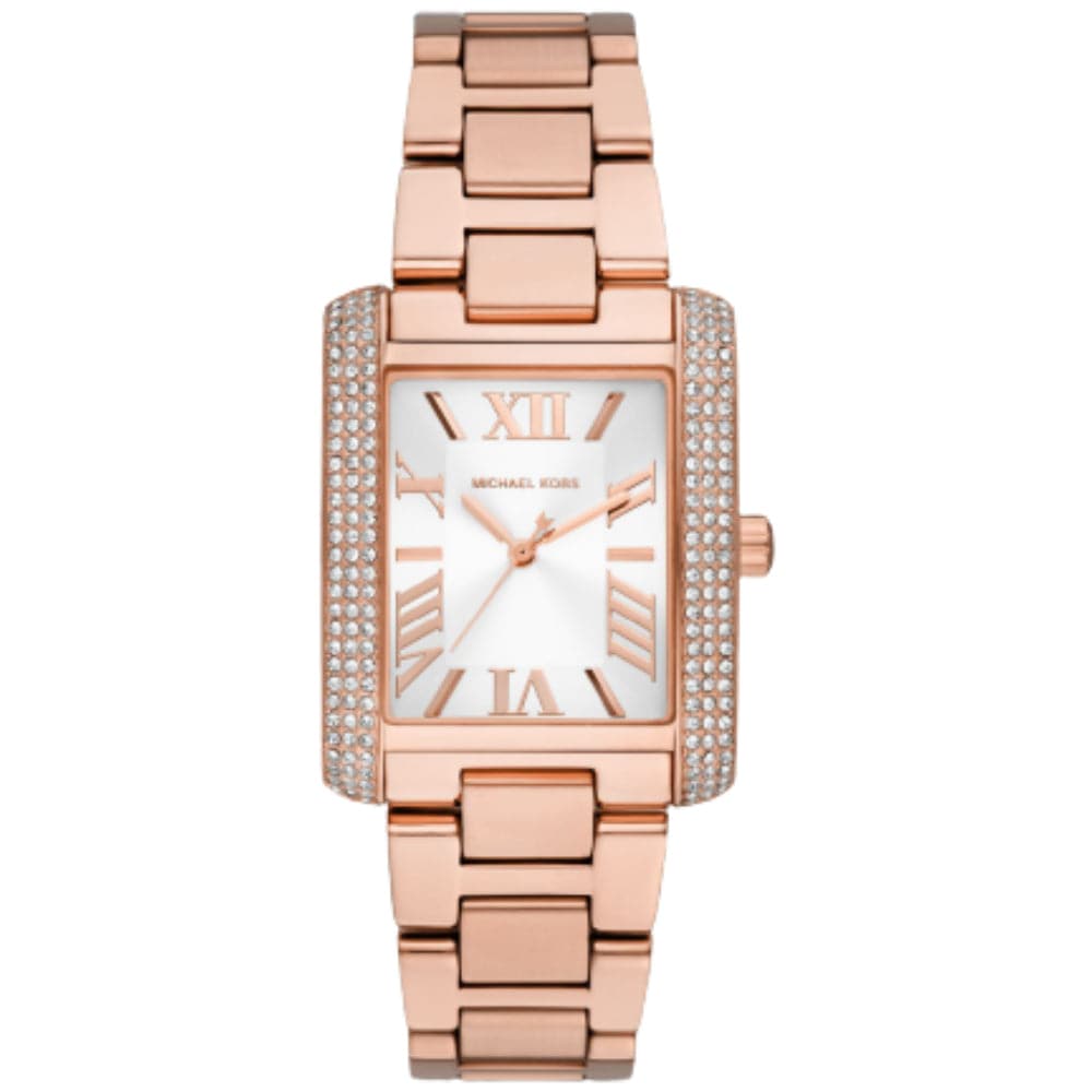 Michael Kors Emery MK4644 women's rose gold stainless steel watch front view