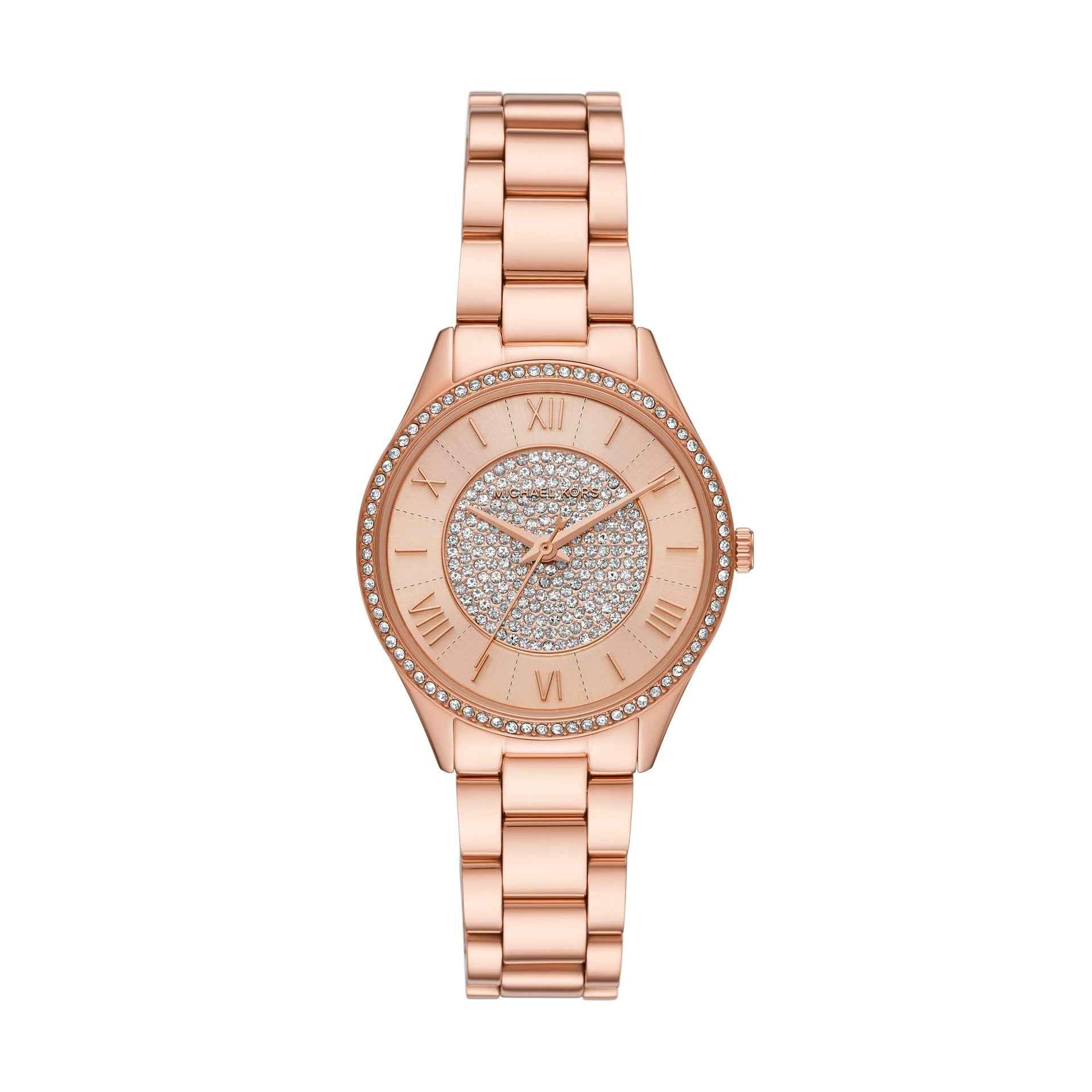 Michael Kors Lauryn MK4736 Women's Rose Gold Dial Gold Stainless Steel Watch