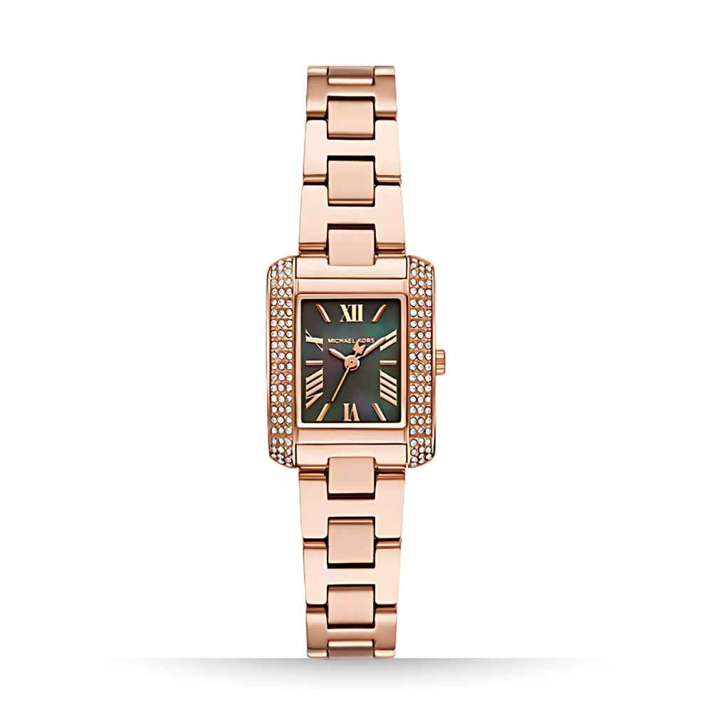 Michael Kors Emery MK4868 Women's Rose Gold Rectangle Watch