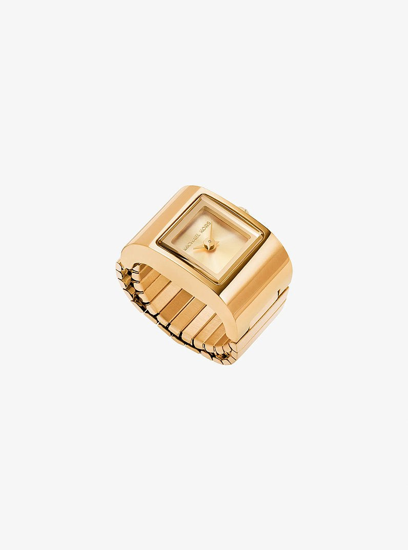 Michael Kors MK4883 gold minimalist ring watch