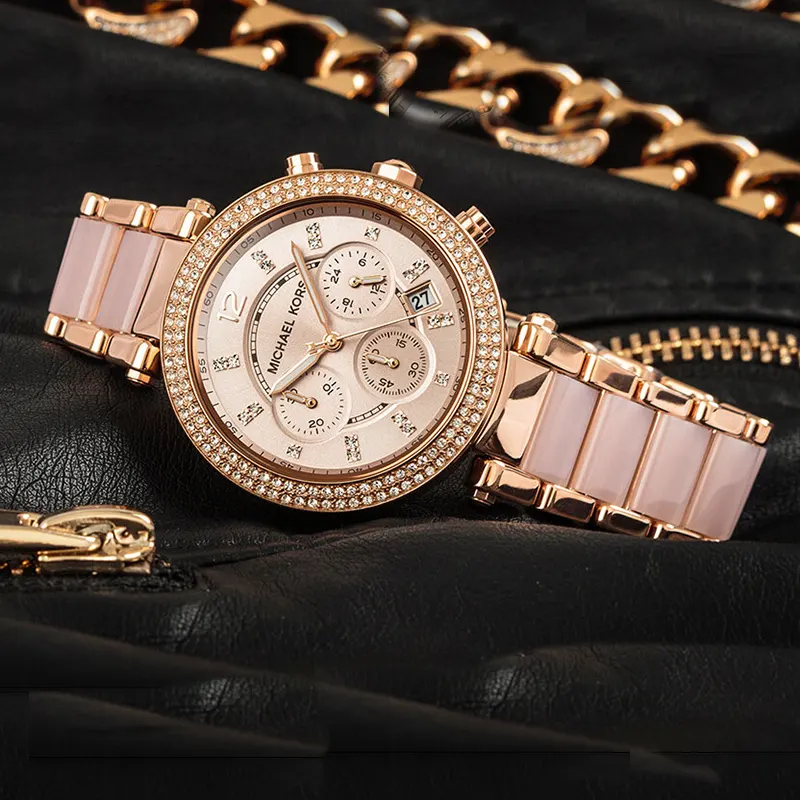 Michael Kors MK5896 deployment clasp and bracelet back view