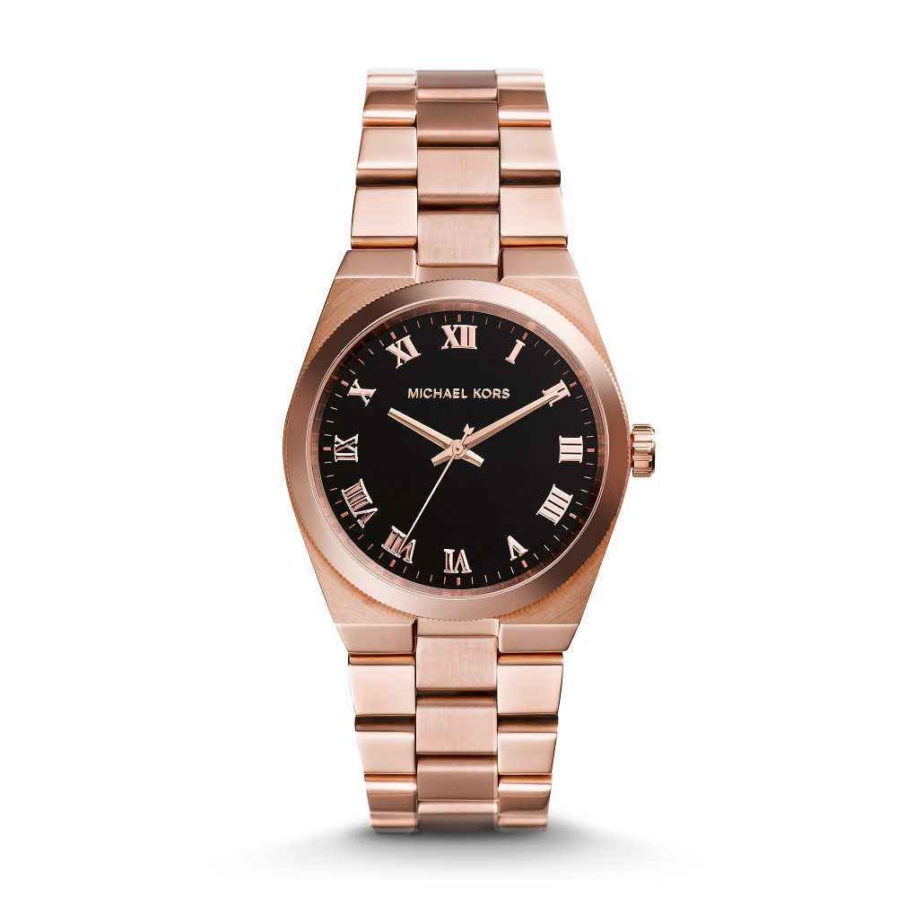 Michael Kors MK5937 Women's Rose Gold Black Dial Watch