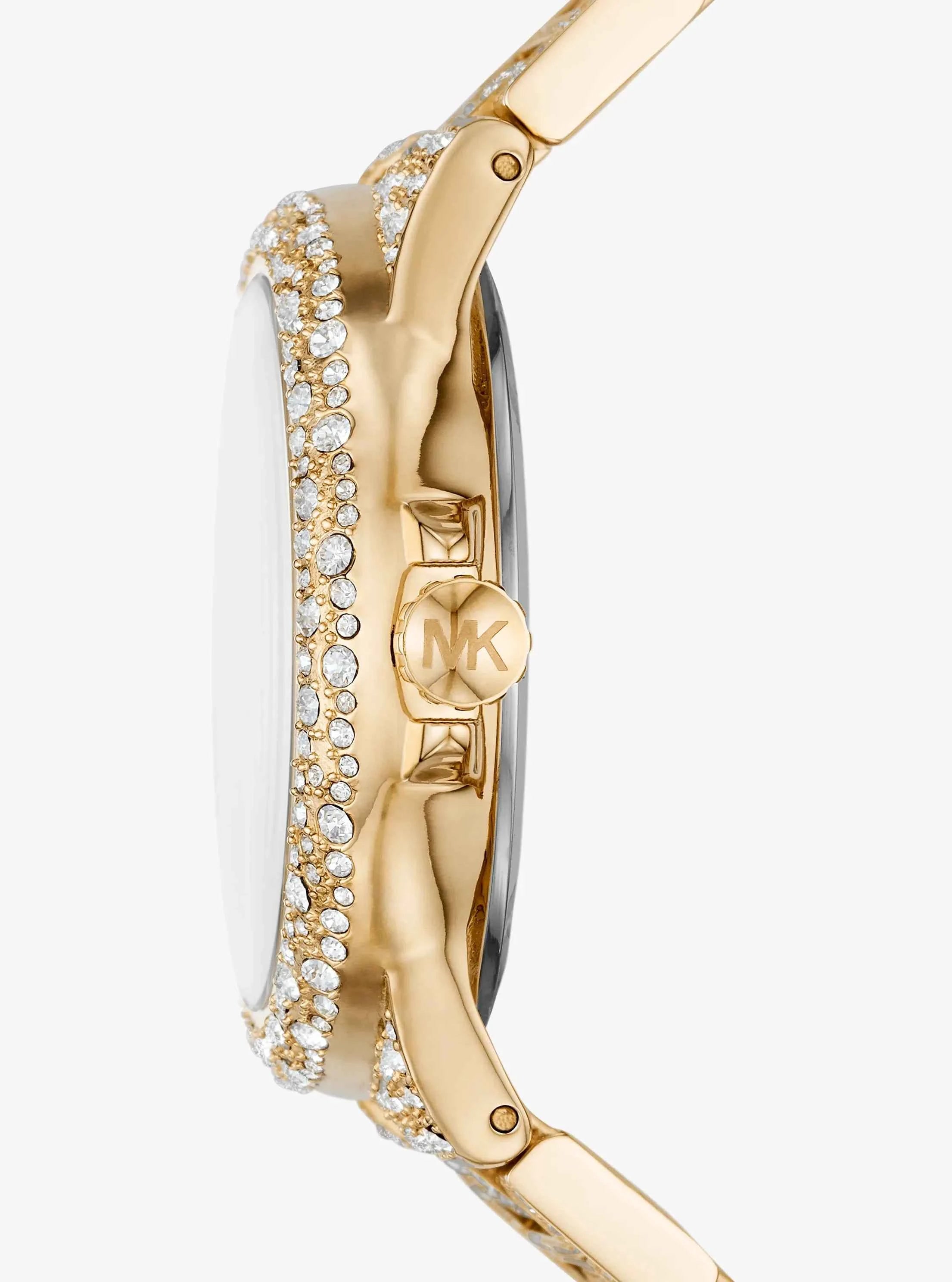 Michael Kors Camille MK6958 Women's Gold Dial Crystal Pave Stainless Steel Watch