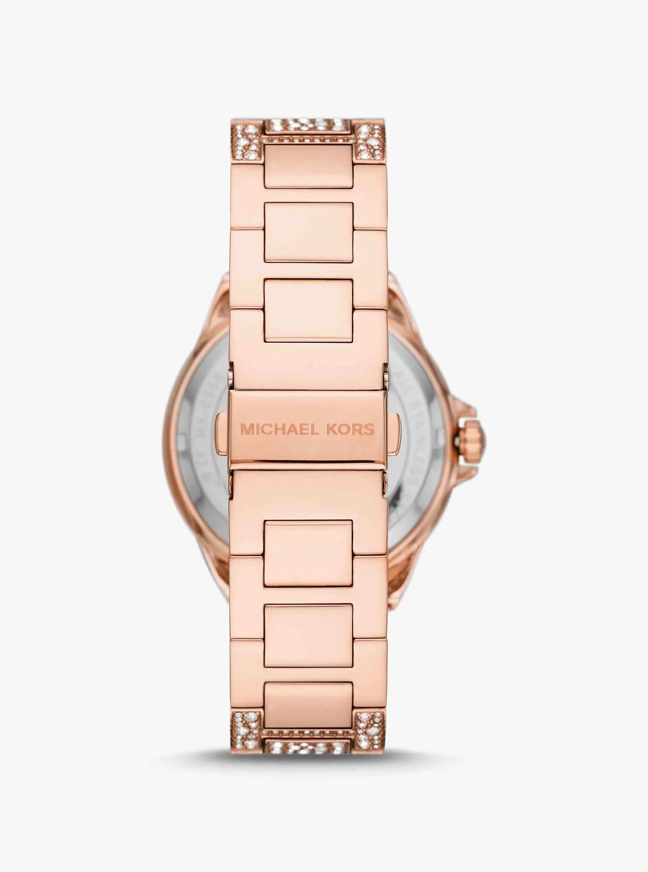 Michael Kors Camille MK6961 Women's Rose Gold Dial Crystal Pave Stainless Steel Watch