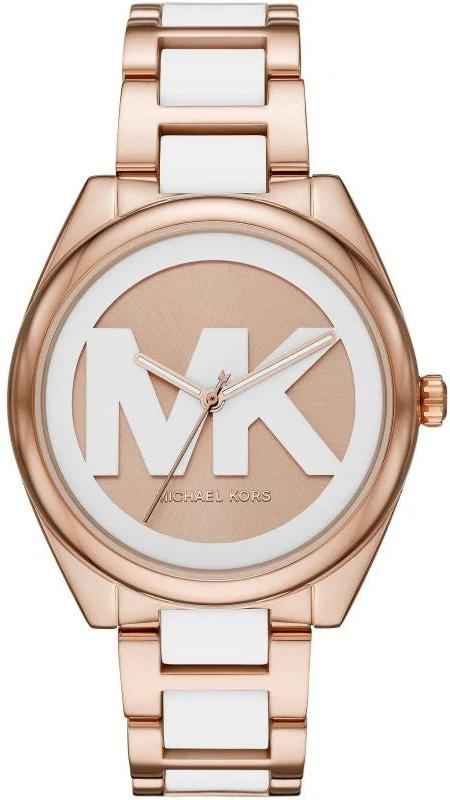 Michael Kors Janelle MK7134 Women's Rose Gold Dial Two-Tone Stainless Steel Watch