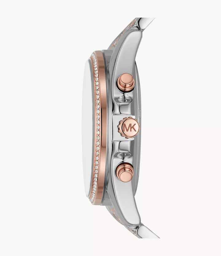 Michael Kors Whitney MK7225 Women's Two-Tone Crystal Chronograph Watch
