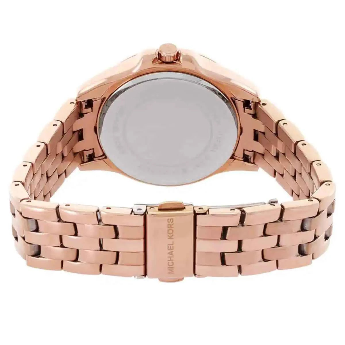 Michael Kors Mini Pilot MK7367 Women's Rose Gold Crystal Dial Rose Gold Stainless Steel Watch