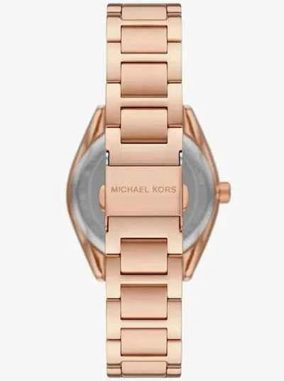 Michael Kors Janelle MK7382 Women's Rose Gold Burgundy Dial Stainless Steel Watch