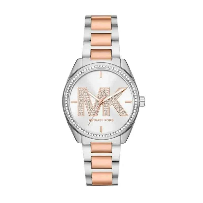 Michael Kors Janelle MK7383 Two-Tone Silver Dial Stainless Steel Watch