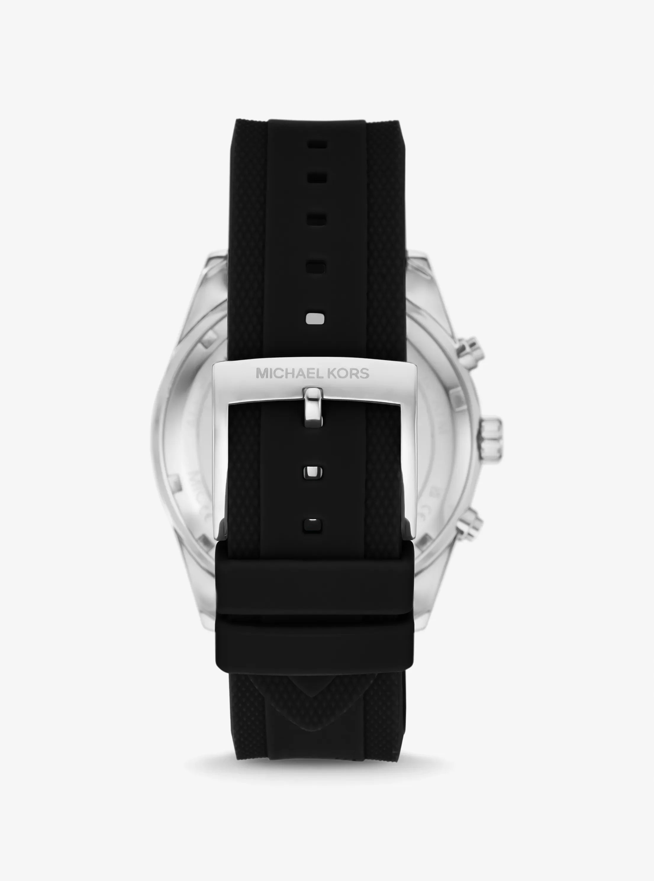 Back case of Michael Kors MK7486 quartz women's black strap wristwatch
