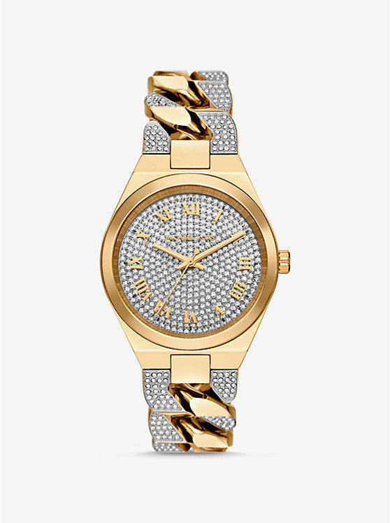 Michael Kors Lennox MK7487 women's gold pavé watch