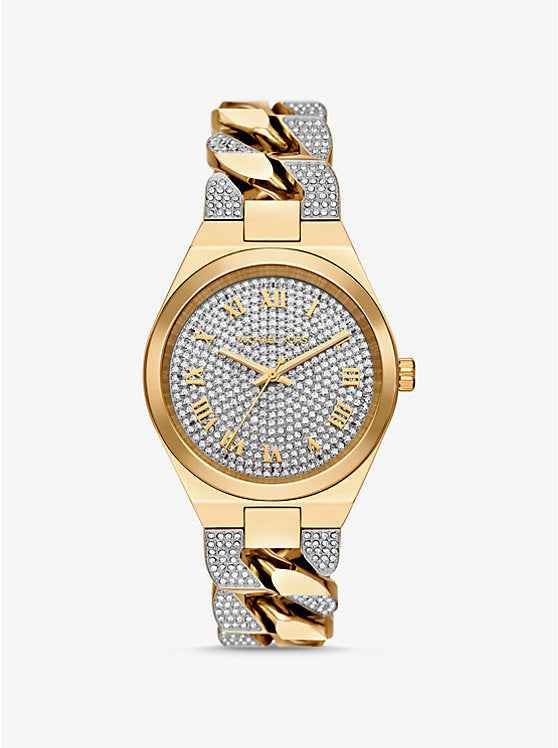 Michael Kors Lennox MK7487 Women's Gold Pave Watch
