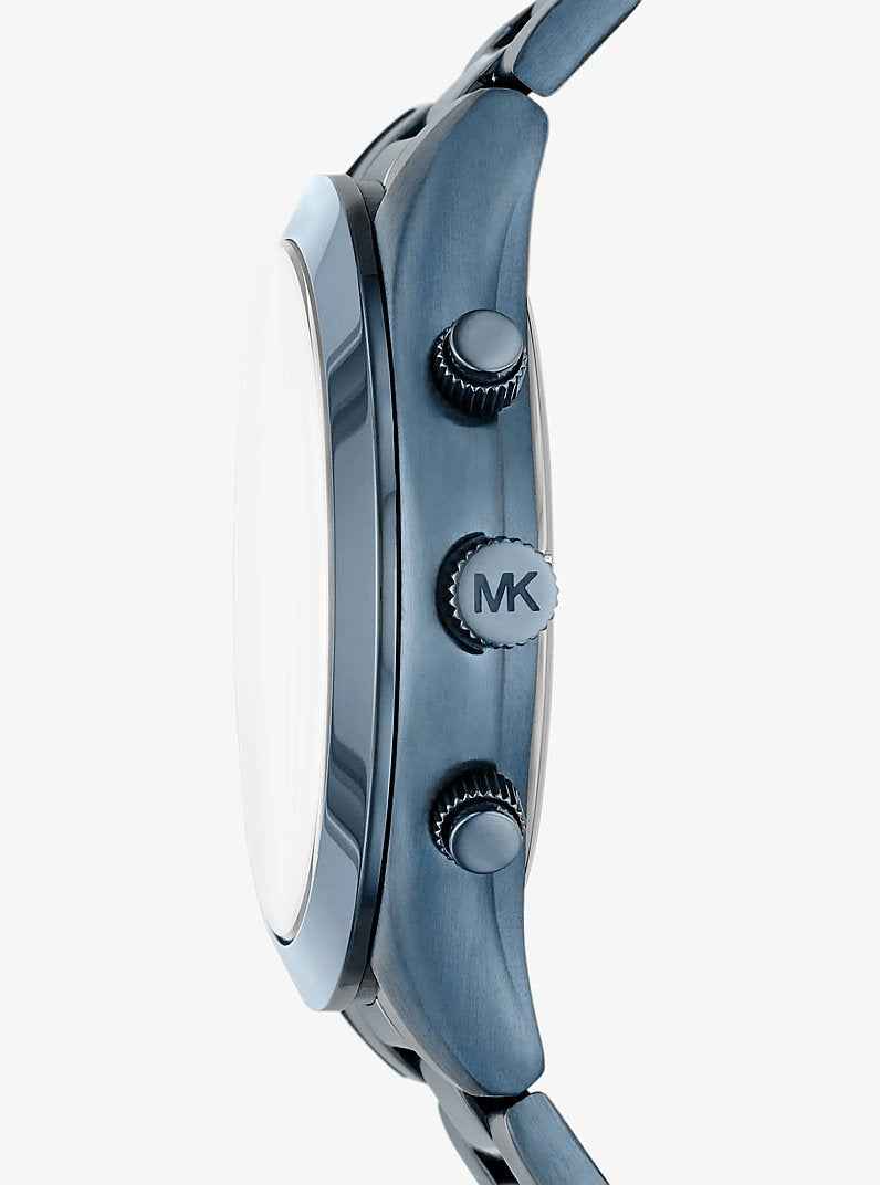 Michael Kors Slim Runway MK8918 Men's Grey Dial Blue Stainless Steel Chronograph Watch