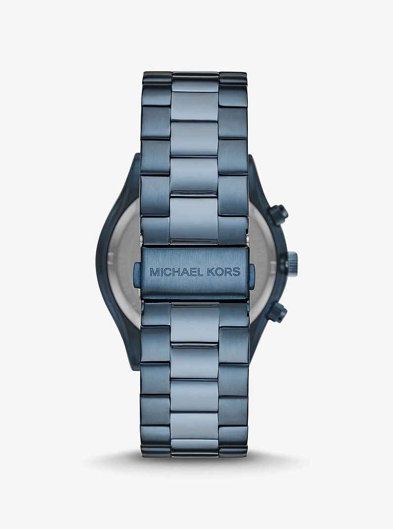 Michael Kors Slim Runway MK8918 Men's Grey Dial Blue Stainless Steel Chronograph Watch