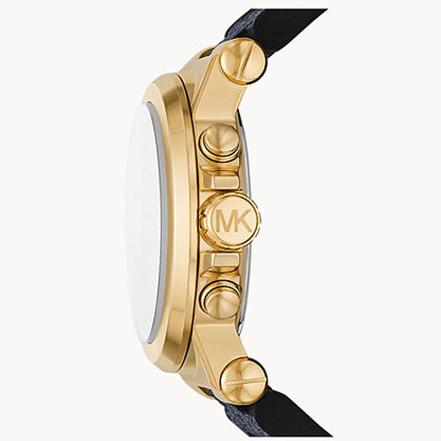 Side profile of Michael Kors Dylan MK8936 blue silicone men's watch