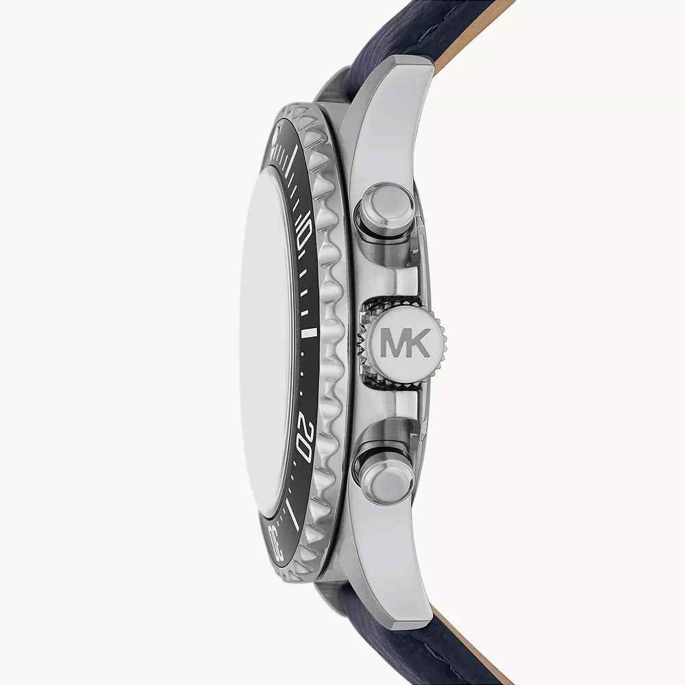 Michael Kors Everest MK9091 Men's Black Dial Blue Leather Chronograph Watch