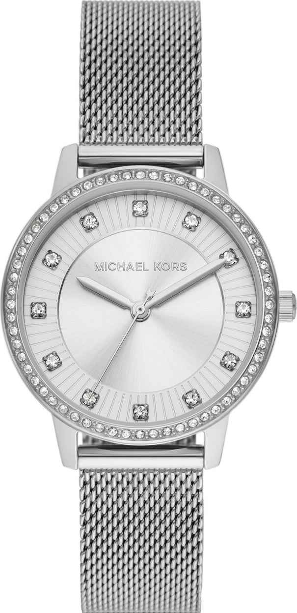 Michael Kors Crystals MKO1013 Women's Silver Dial Silver Mesh Stainless Steel Watch