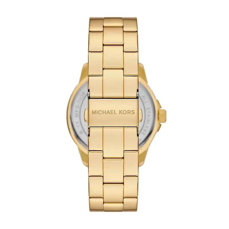 Michael Kors MKO1036 Women's Gold Pave Stainless Steel Watch 46mm