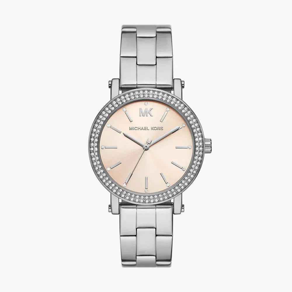 Michael Kors Corey MKO1050 Women's Champagne Dial Rose Gold Stainless Steel Watch