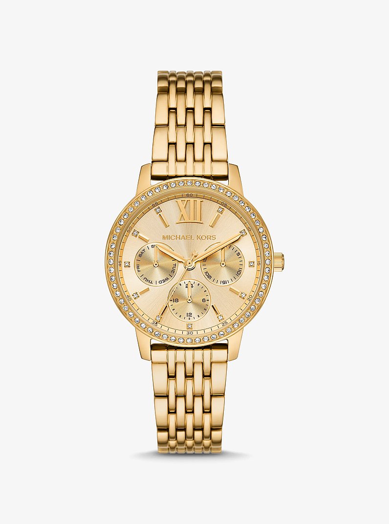 Michael Kors Melissa MKO1080 women's gold stainless steel watch