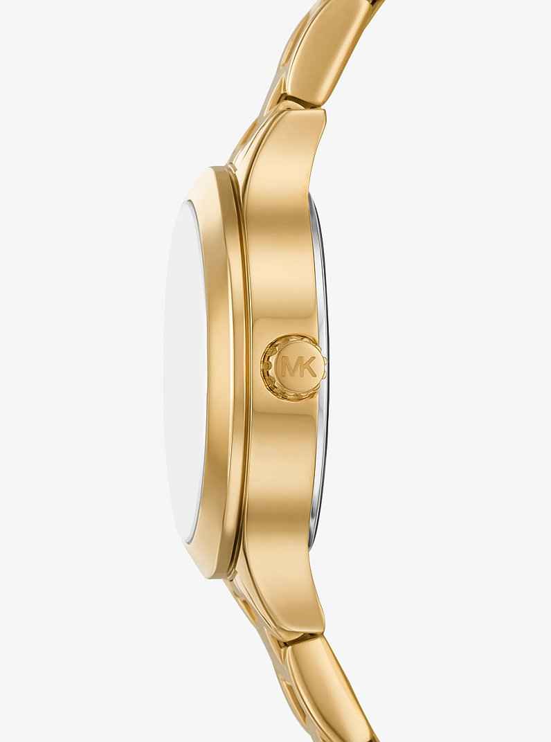Michael Kors Aspyn MKO1086 Women's Gold Stainless Steel Pavé Watch 28mm