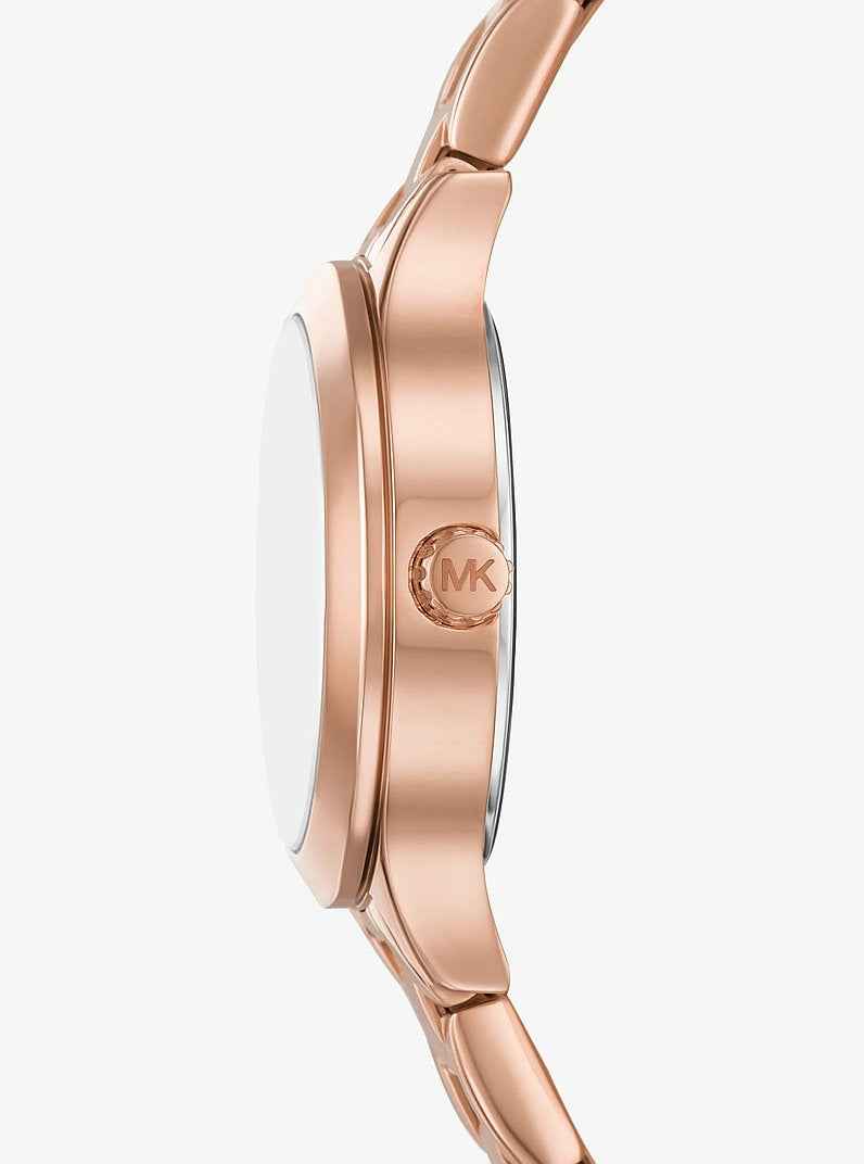 Michael Kors Aspyn MKO1087 Women's Rose Gold Stainless Steel Pavé Watch 28mm
