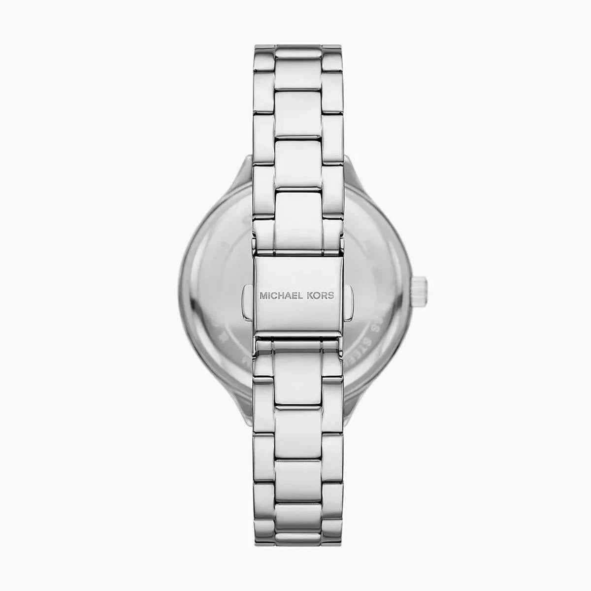 Michael Kors Aspyn MKO1108 Women's Silver Stainless Steel Pavé Watch 38mm