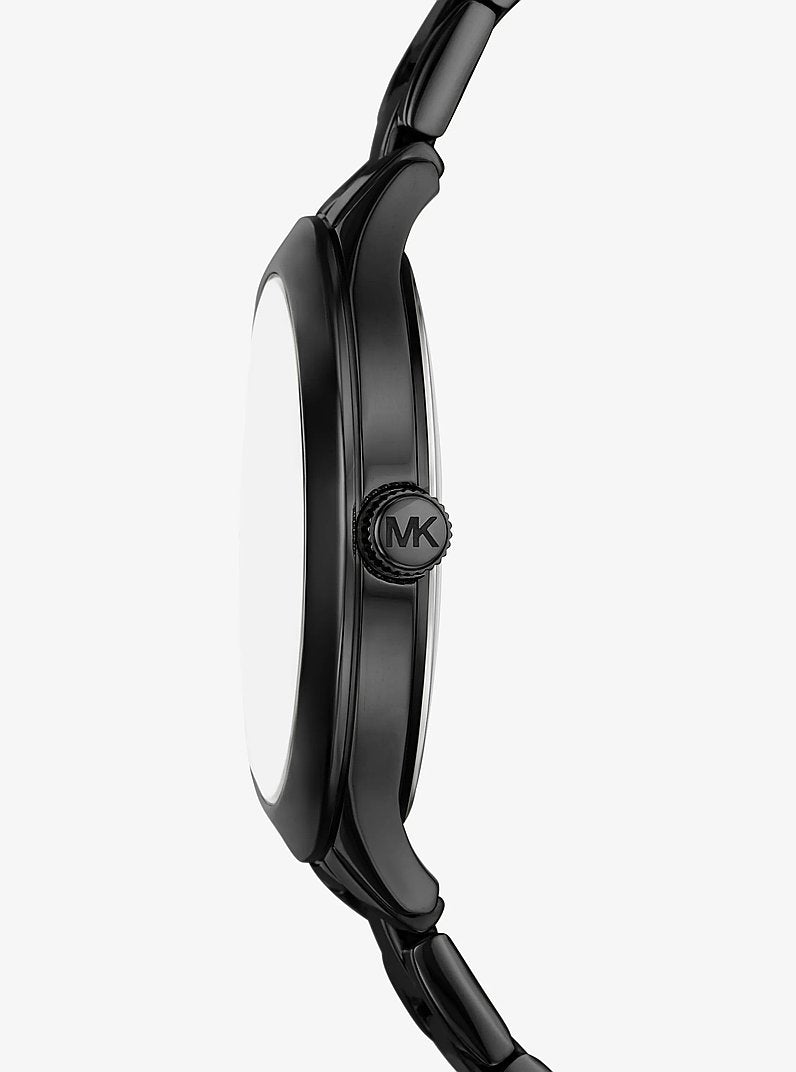 Michael Kors MKO1109 black pavé dial watch
