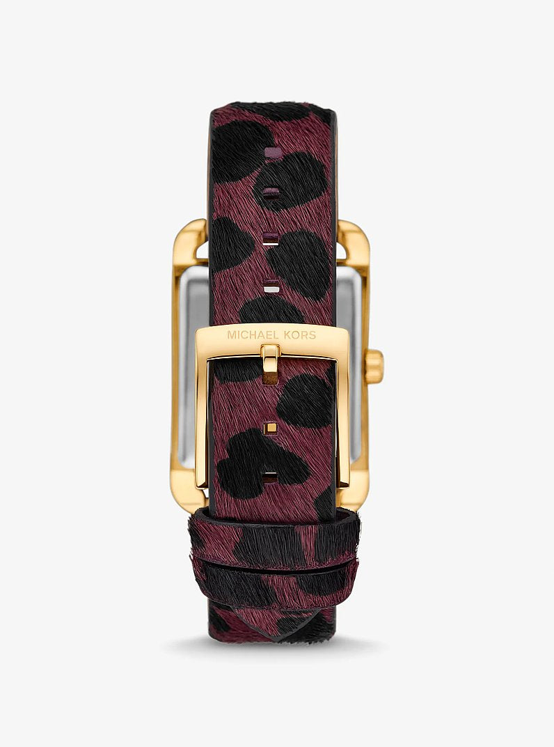 Michael Kors MKO1116 luxury women's wristwatch with calf hair strap