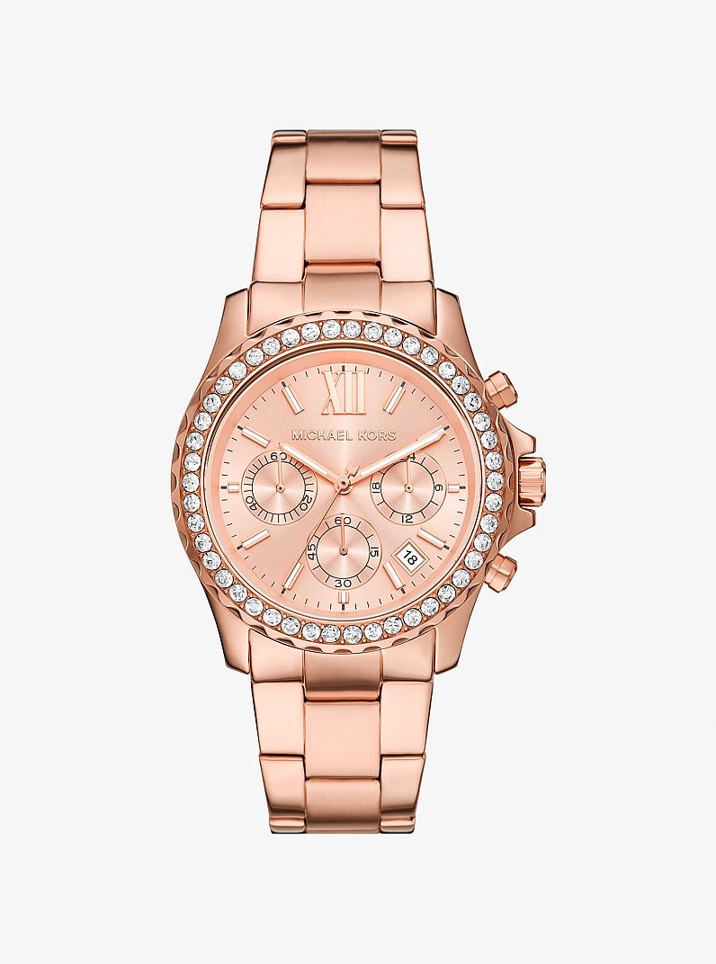 Michael Kors Everest MKO1131 women's rose gold stainless steel watch