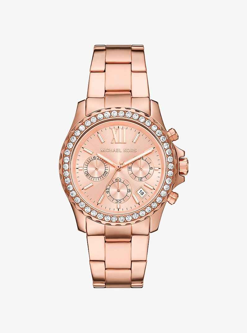 Michael Kors Everest MKO1131 Women's Rose Gold Stainless Steel Watch 40mm