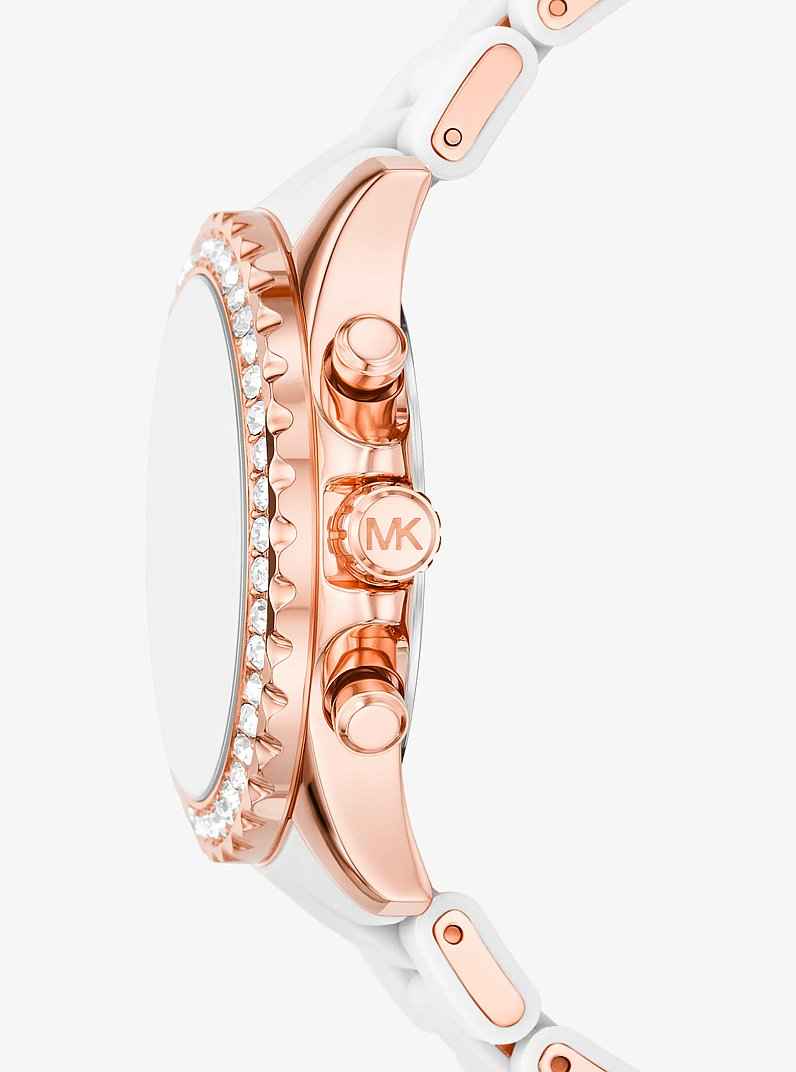 Michael Kors Everest MKO1133 Women's Rose Gold Stainless Steel Watch 40mm