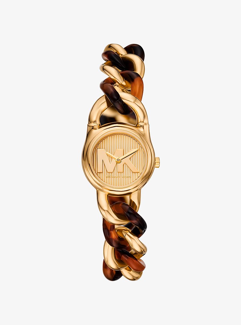 Michael Kors MKO1149 women's gold tone petite watch