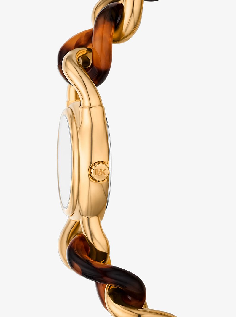 Michael Kors MKO1149 tortoise acetate bracelet watch