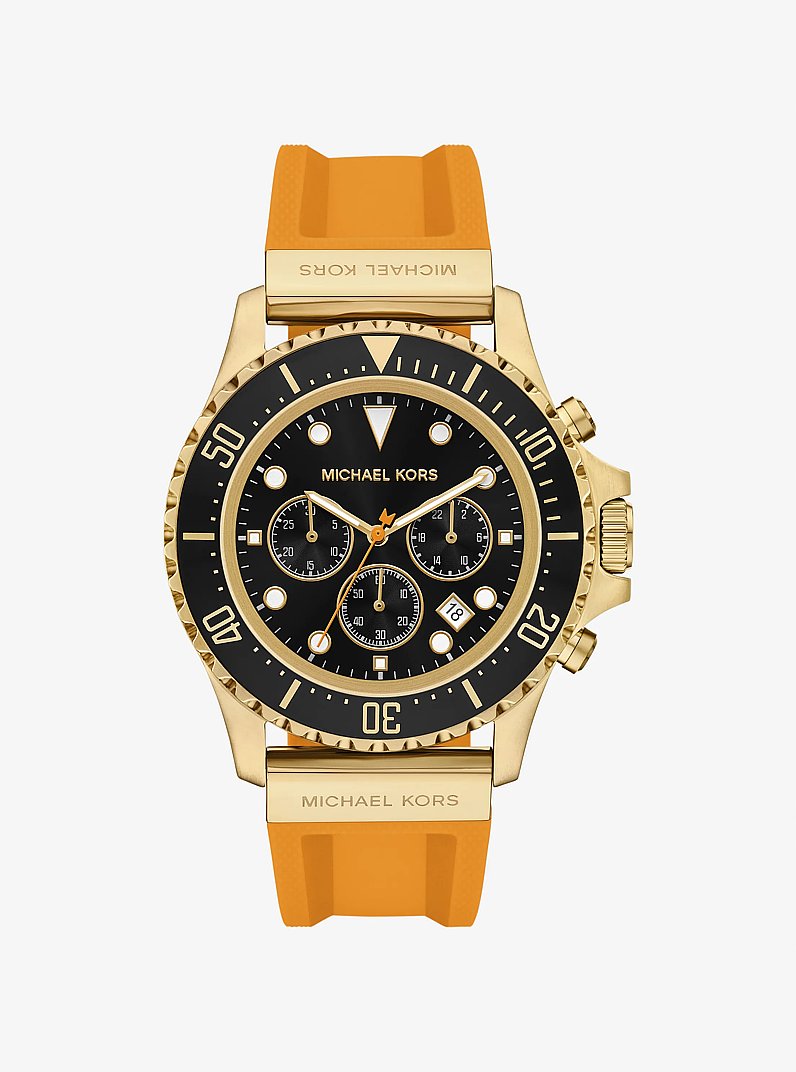 Michael Kors MKO1185 45mm oversized chronograph sport watch