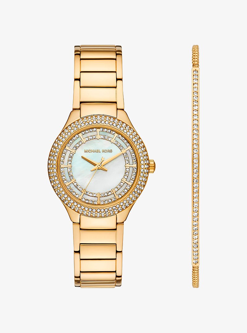Michael Kors MKO9017 Mini Sylvia women's gold stainless steel watch