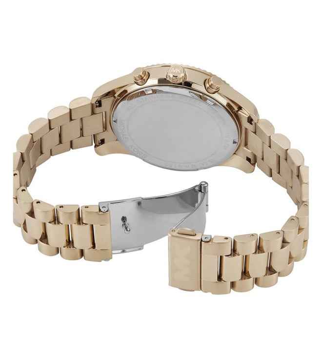 Michael Kors Lexington Chronograph MK9155 Men's Black Dial Rose Gold Stainless Steel Watch