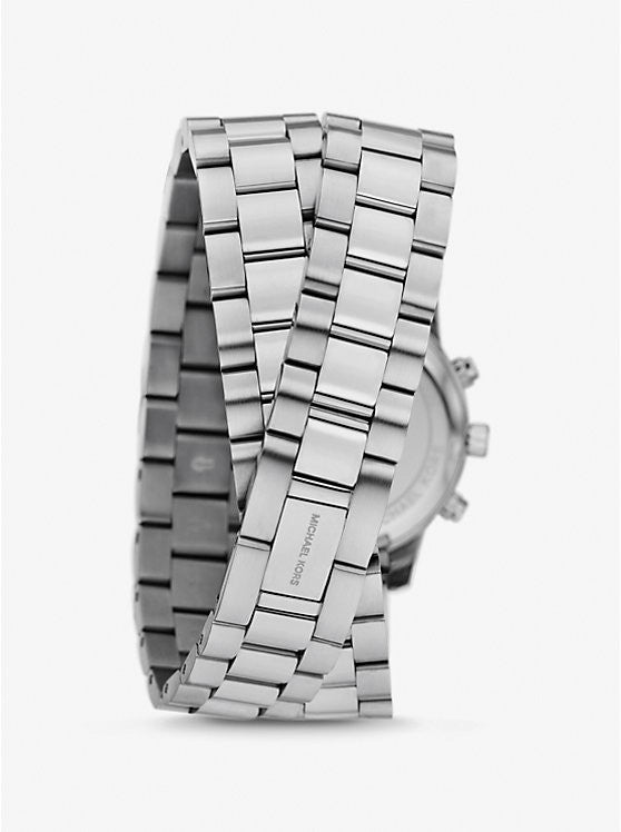 Back case of Michael Kors MK7454 quartz women's silver wristwatch