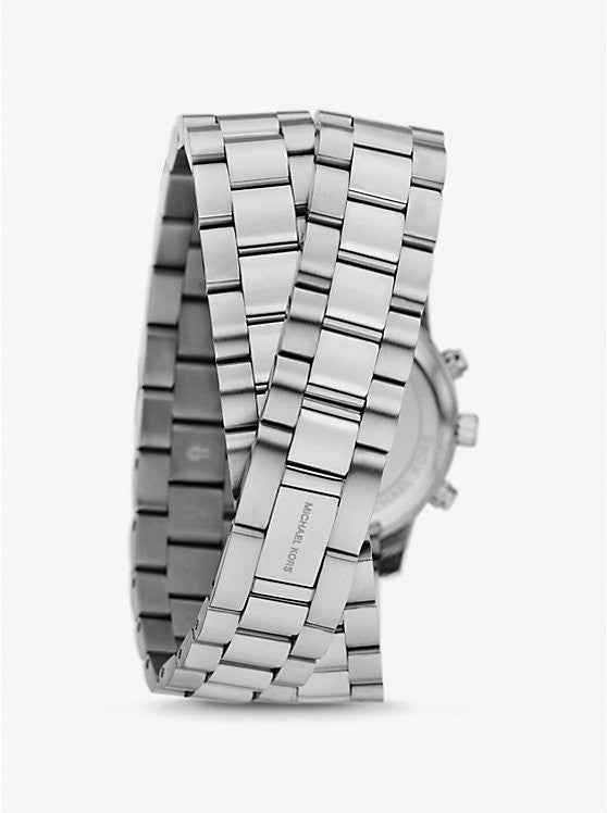 Michael Kors Runway MK7454 Women's Silver Dial Stainless Steel Wrap Watch