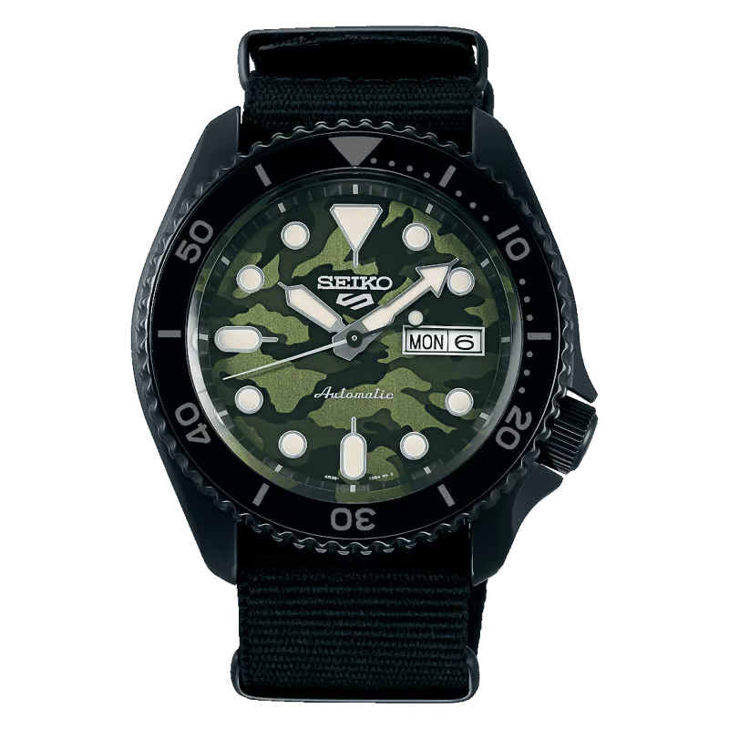 Seiko 5 Sports SRPJ37K1 Automatic Nylon Strap Men’s Watch - Luxverse